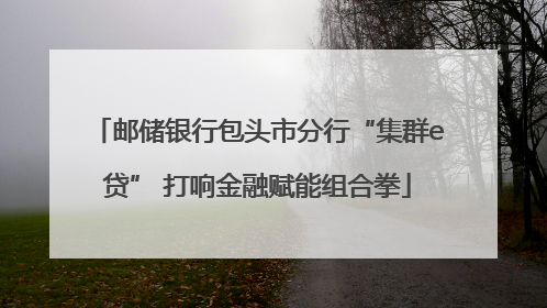 邮储银行包头市分行“集群e贷” 打响金融赋能组合拳
