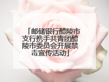 邮储银行醴陵市支行携手共青团醴陵市委员会开展禁毒宣传活动