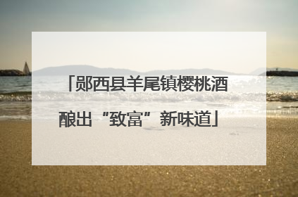 郧西县羊尾镇樱桃酒酿出“致富”新味道