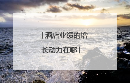 酒店业绩的增长动力在哪