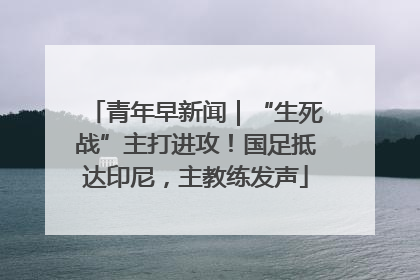 青年早新闻｜“生死战”主打进攻！国足抵达印尼，主教练发声