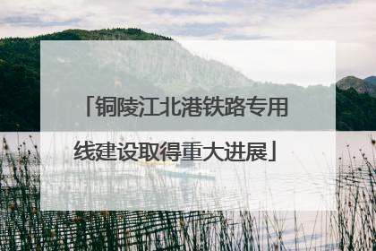 铜陵江北港铁路专用线建设取得重大进展
