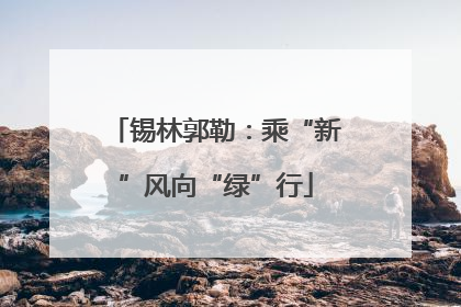 锡林郭勒：乘“新”风向“绿”行