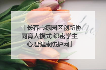 长春市绿园区创新协同育人模式 织密学生心理健康防护网