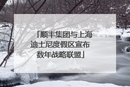 顺丰集团与上海迪士尼度假区宣布数年战略联盟