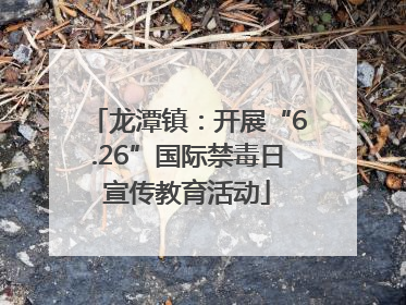 龙潭镇：开展“6.26”国际禁毒日宣传教育活动