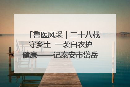 鲁医风采｜二十八载守乡土  一袭白衣护健康——记泰安市岱岳区满庄镇卫生院院长、主任医师张宝喜