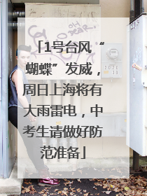 1号台风“蝴蝶”发威，周日上海将有大雨雷电，中考生请做好防范准备