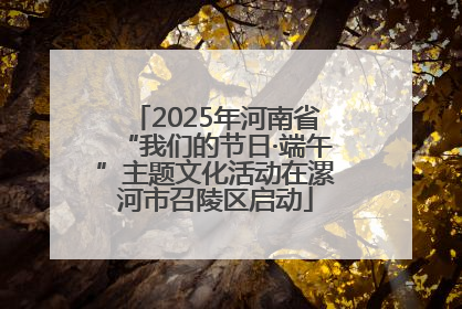 2025年河南省“我们的节日·端午”主题文化活动在漯河市召陵区启动