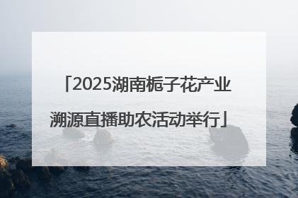 2025湖南栀子花产业溯源直播助农活动举行