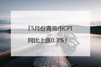 5月份青岛市CPI同比上涨0.3%