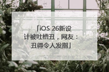 iOS 26新设计被吐槽丑，网友：丑得令人发指
